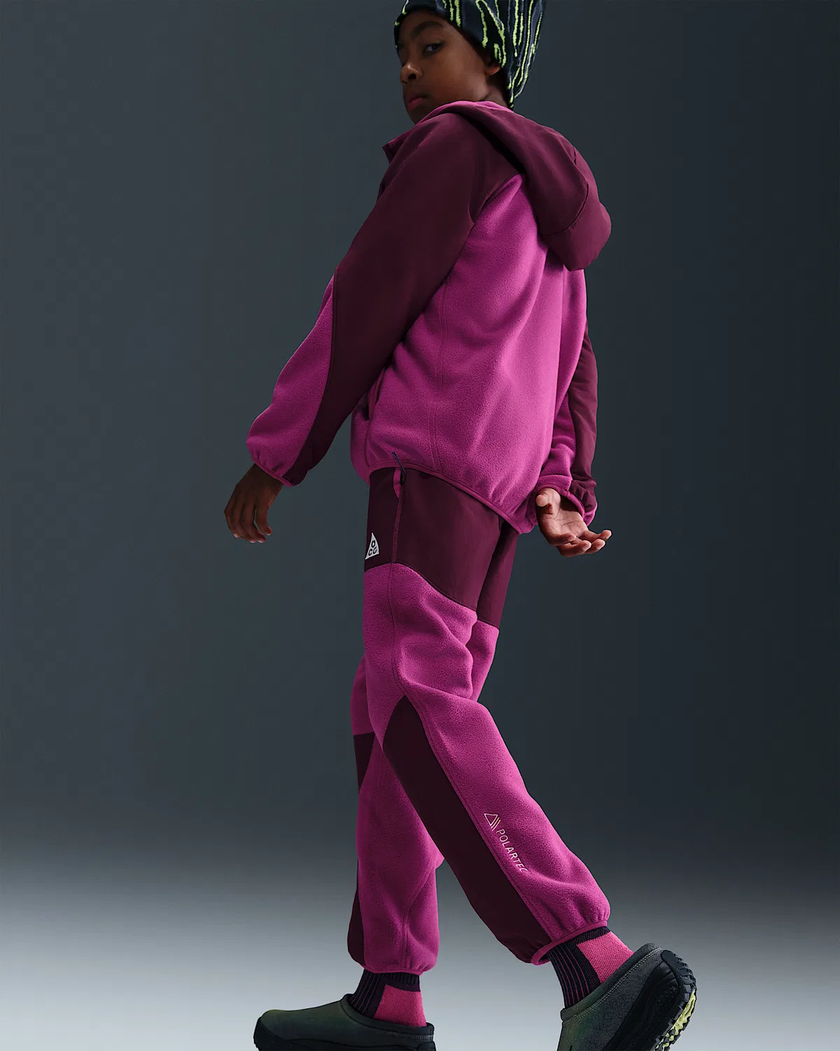 Детские штаны Polartec® Nike ACG "Wolf Tree", Cactus Flower/Bordeaux/Summit White — фото 4