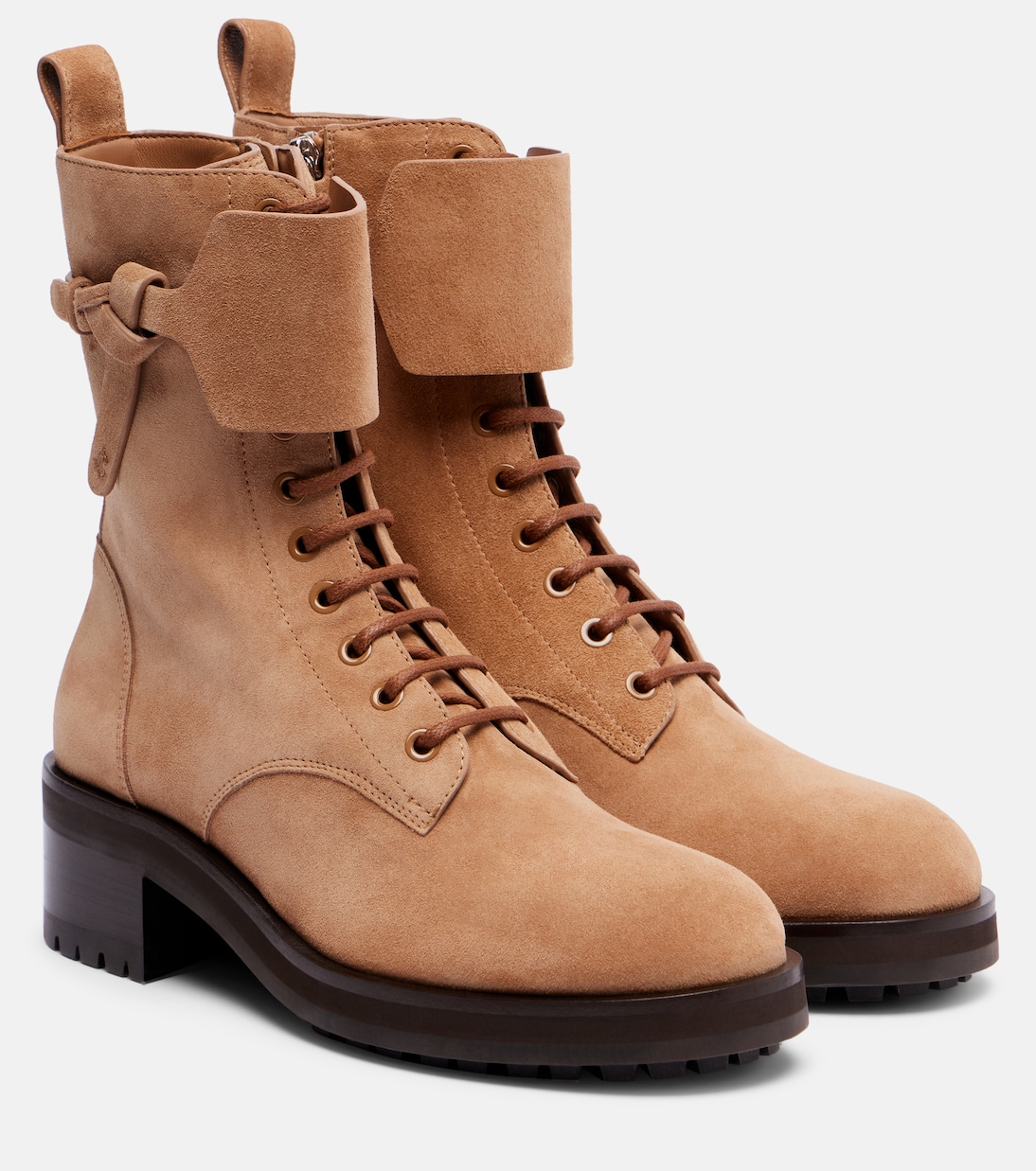 Замшевые военные ботинки Rosabel Jimmy Choo, Toffee