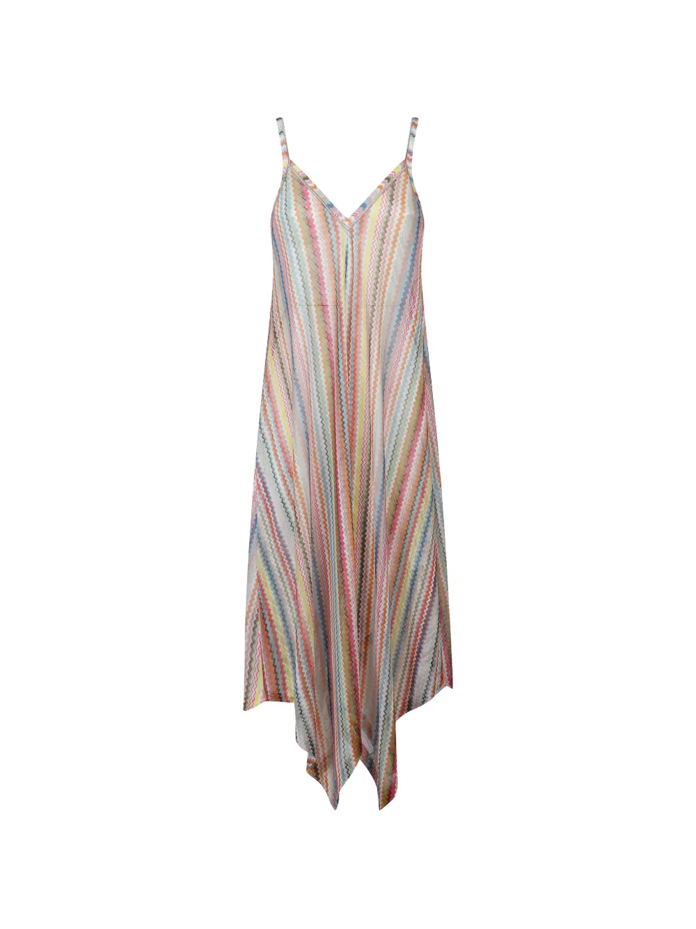 

Платье с V-образным вырезом и зигзагообразным узором Missoni, синий