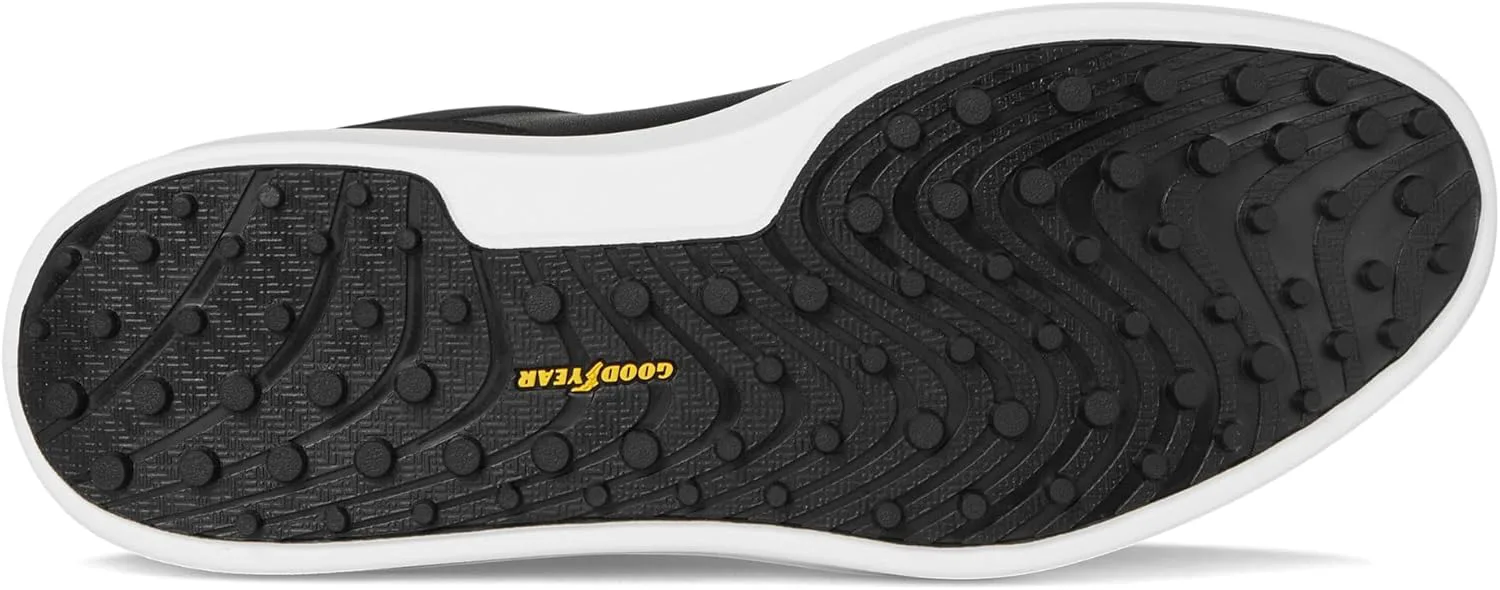 Мужские гольф-кроссовки Skechers Drive 6 с арочной поддержкой, из кожи, свободная посадка, без шипов, черно-белый — фото 2