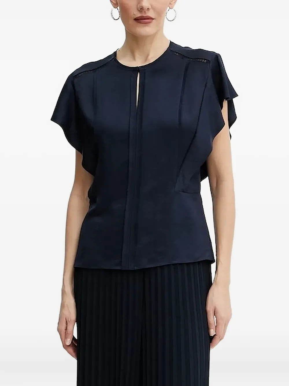 

Топ с оборками Boss, синий