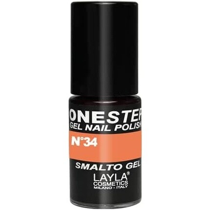 

Гель-лак для ногтей One Step, оранжевый флуоресцентный номер 34, Layla Cosmetics