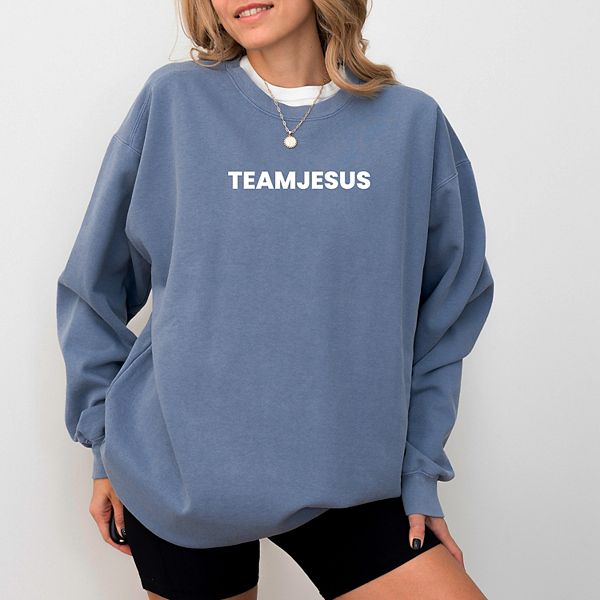 

Футболка Team Jesus, Jesus Loves You Simply Sage Market, Blue Jean