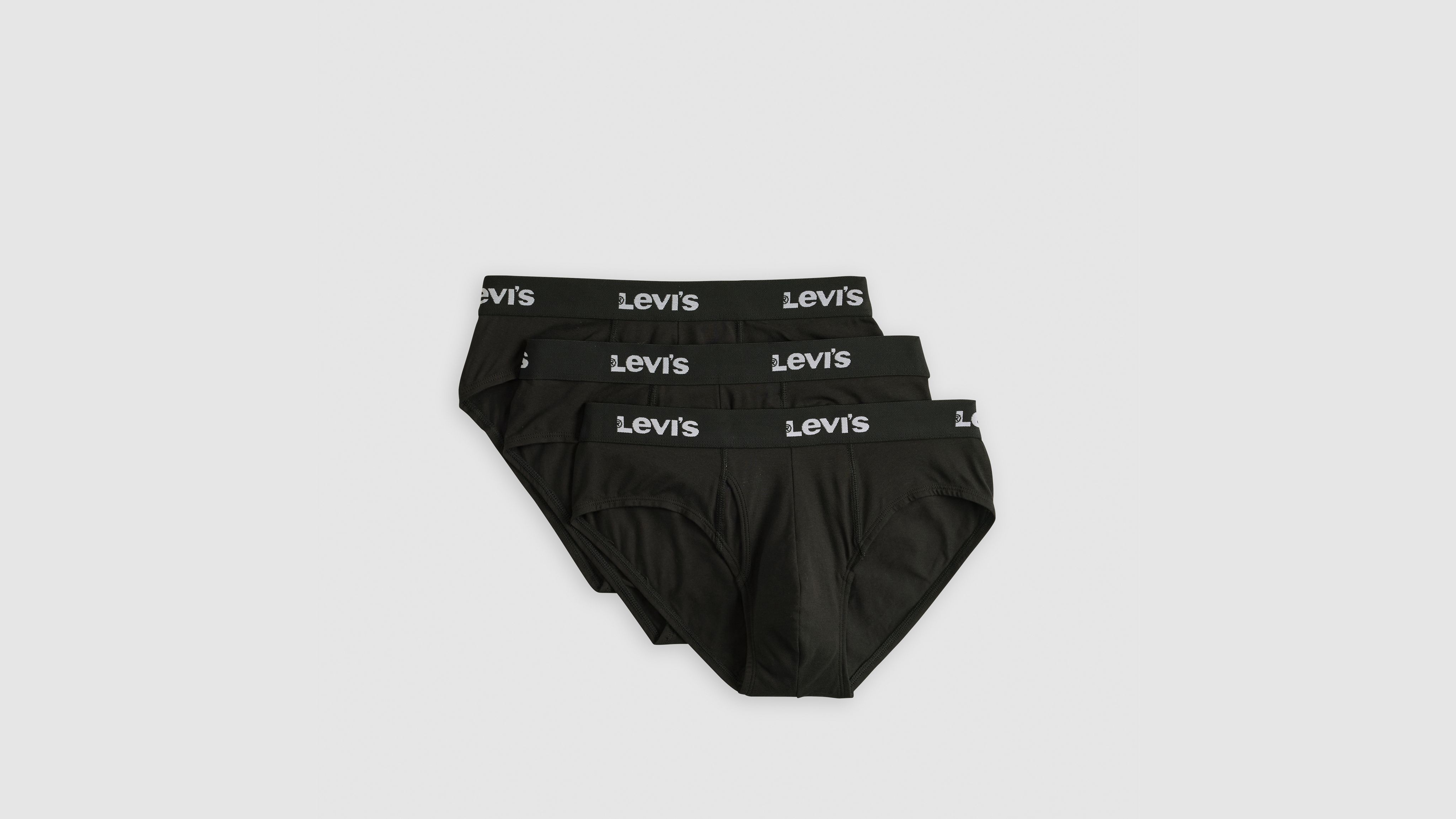 

Трусы-брифы Solid Basic (3 шт. в упаковке) Levi's, цвет Black