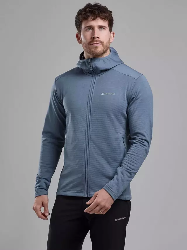 

Худи Montane Protium Lightweight Breathable Zipped, цвет stone/blue