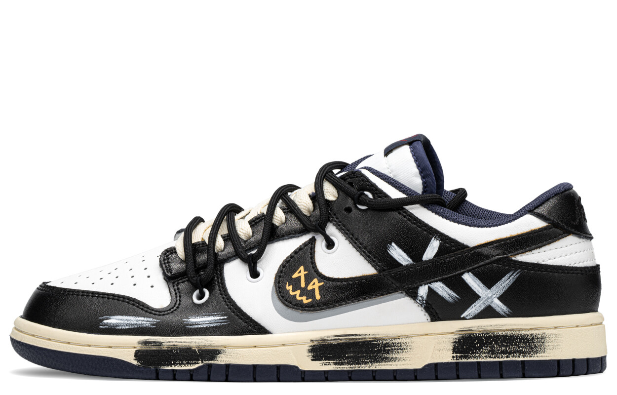 

Кроссовки Nike Dunk Skateboarding Shoes Men Low-top Black/white, черный/белый