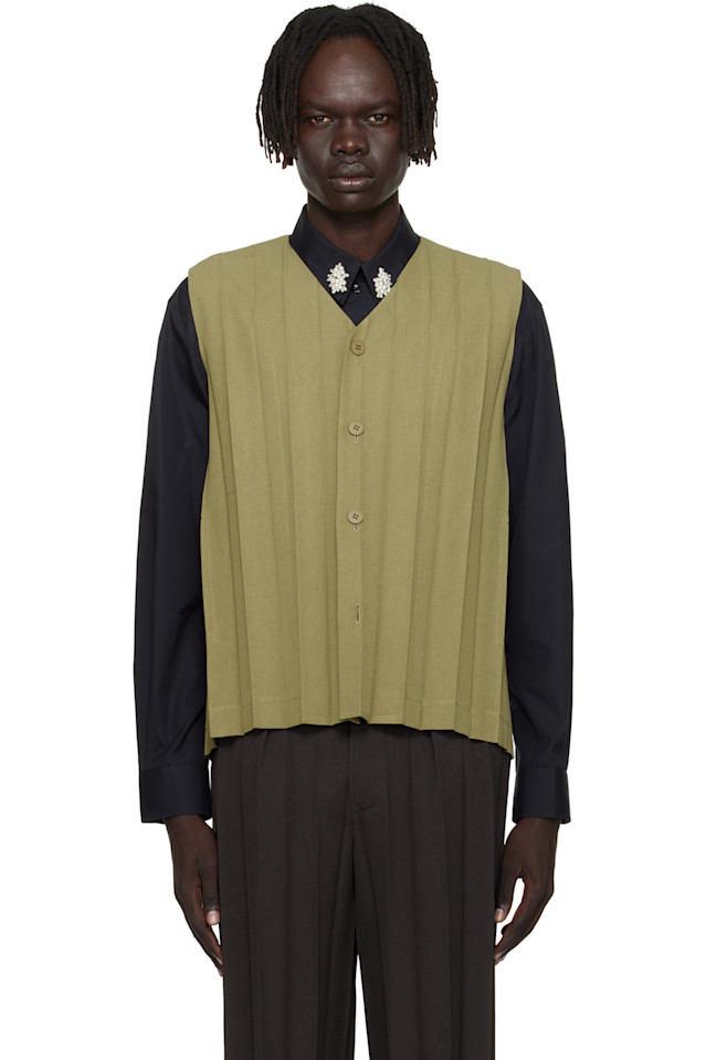 

Жилет Edge ensemble Homme Plissé Issey Miyake, хаки
