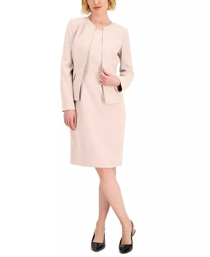 

Костюм-двойка без воротника, Regular & Petite Le Suit, розовый