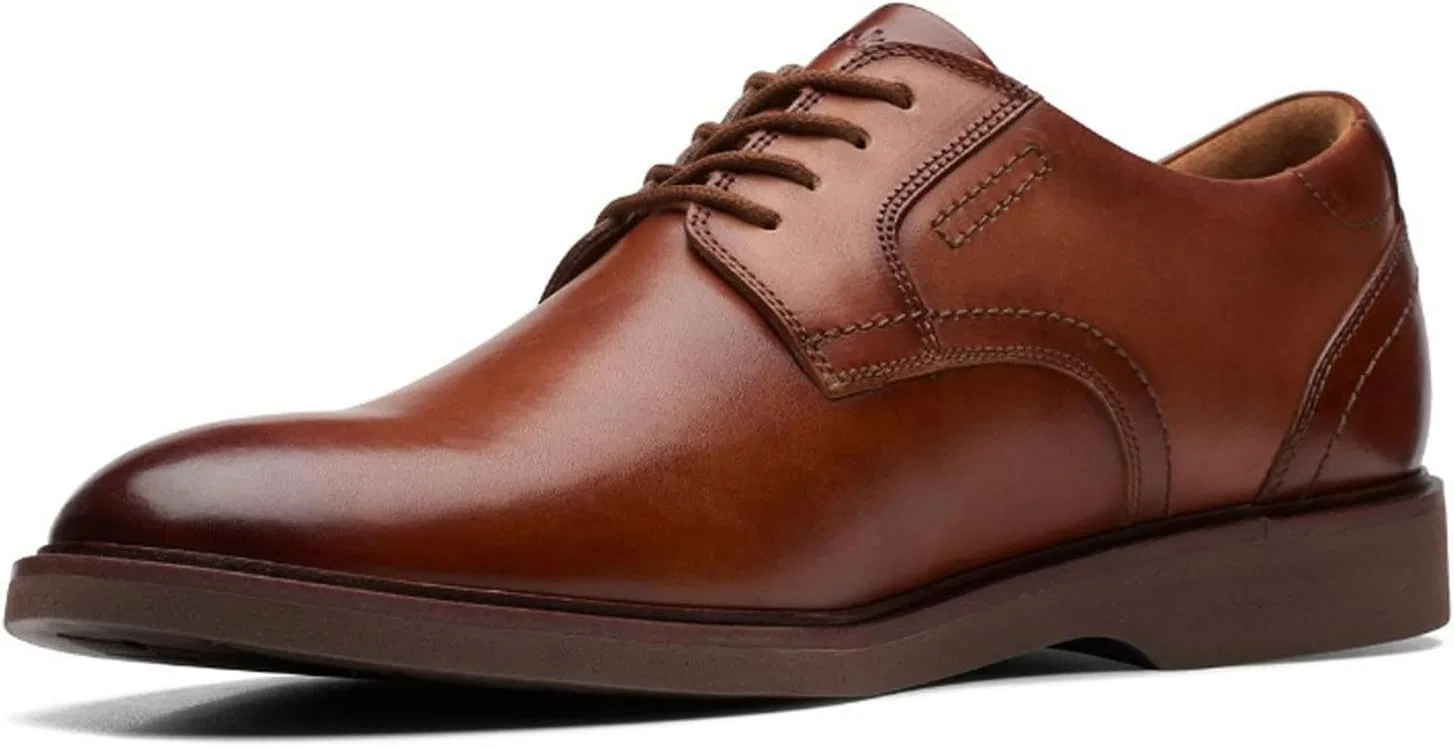 Женские кружевные оксфорды Clarks Malwood, Tan Leather — фото 4