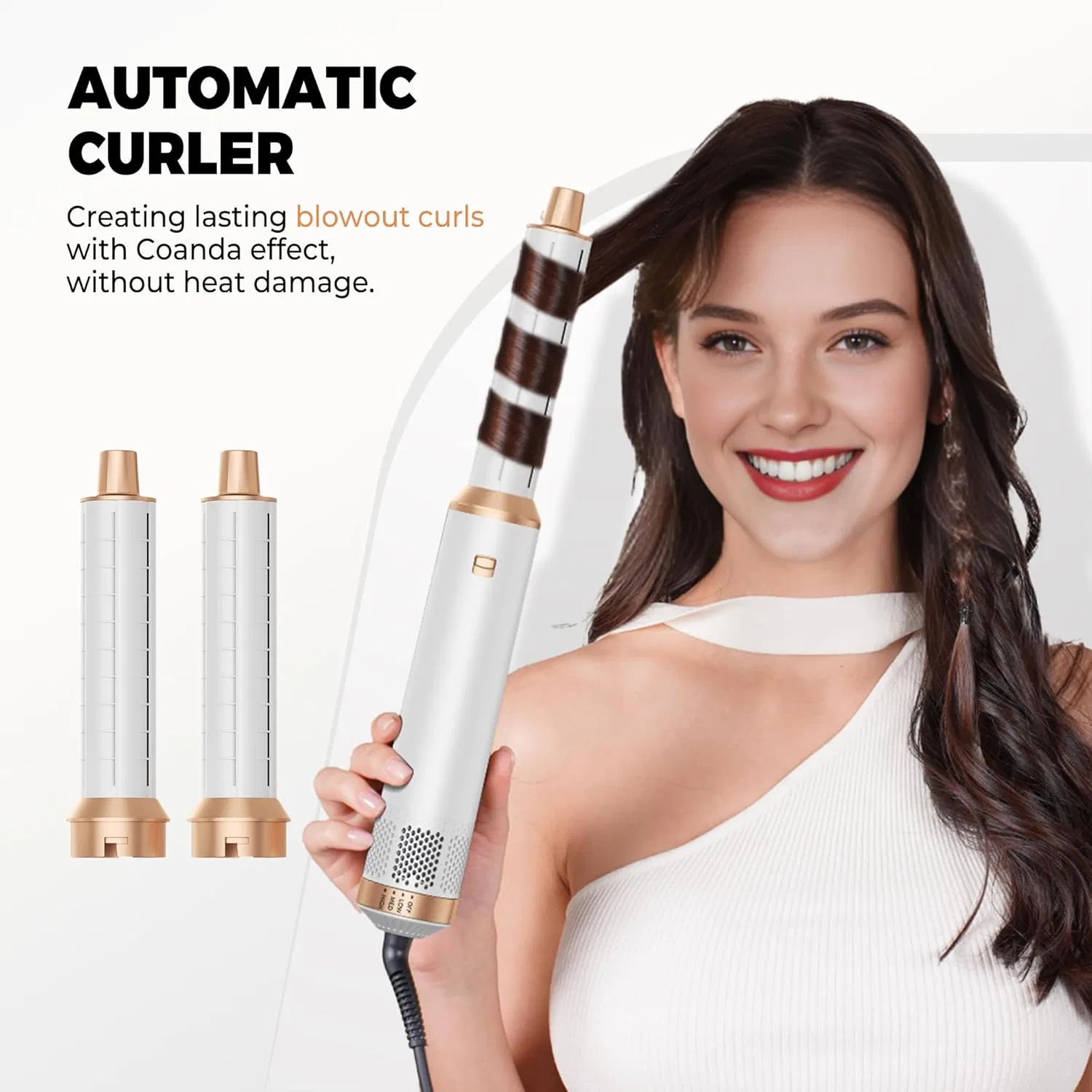 Набор для укладки волос 5 в 1 «Hairstyler» от OKWRAP Okwrap, White Gold — фото 2