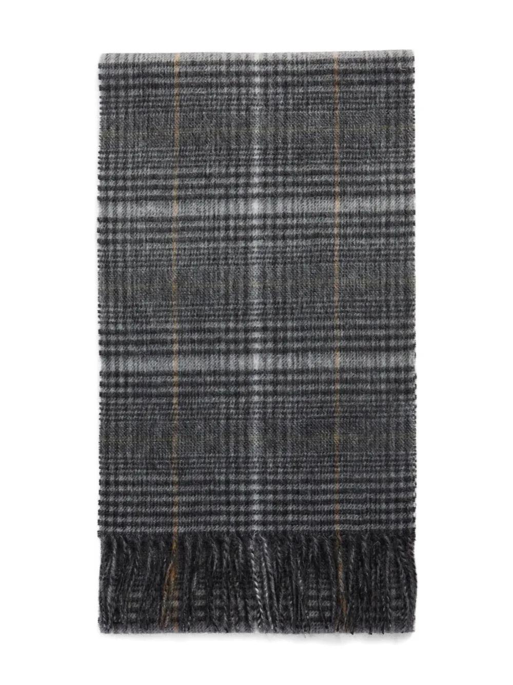 

Шарф с кисточками в клетку Barbour, серый