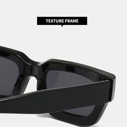 

Ретро-солнцезащитные очки маленького размера для женщин и мужчин, винтажные, массивные, квадратные, с толстой оправой, защита от УФ-излучения UV400 MTZJH, Blue Green