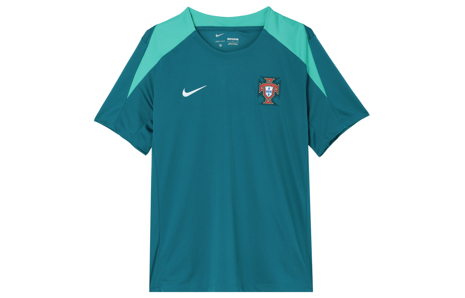 Футболка Nike Dri-FIT футбольная с коротким рукавом, сине-зеленая — фото 2