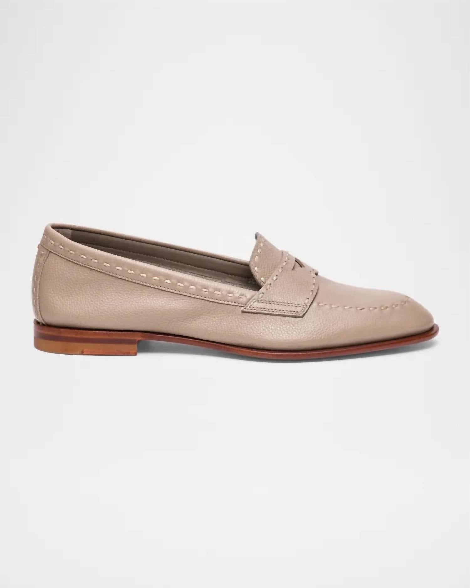 Женские лоферы Marlene Penny бежевые Santoni