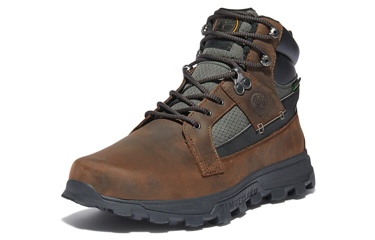 Мужские уличные ботинки Timberland Treeline комбинированные высокие, черный/коричневый — фото 3