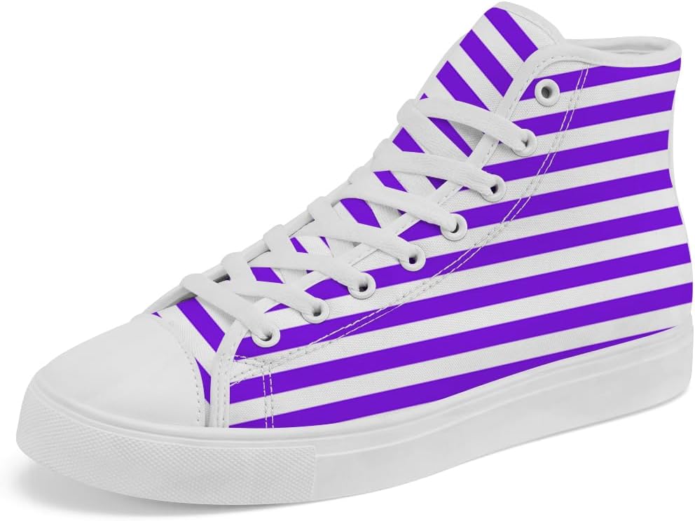 

Кеды Chebing в полоску на высокой подошве, высокие кроссовки на шнуровке, повседневная обувь для женщин и мужчин, пурпурный
