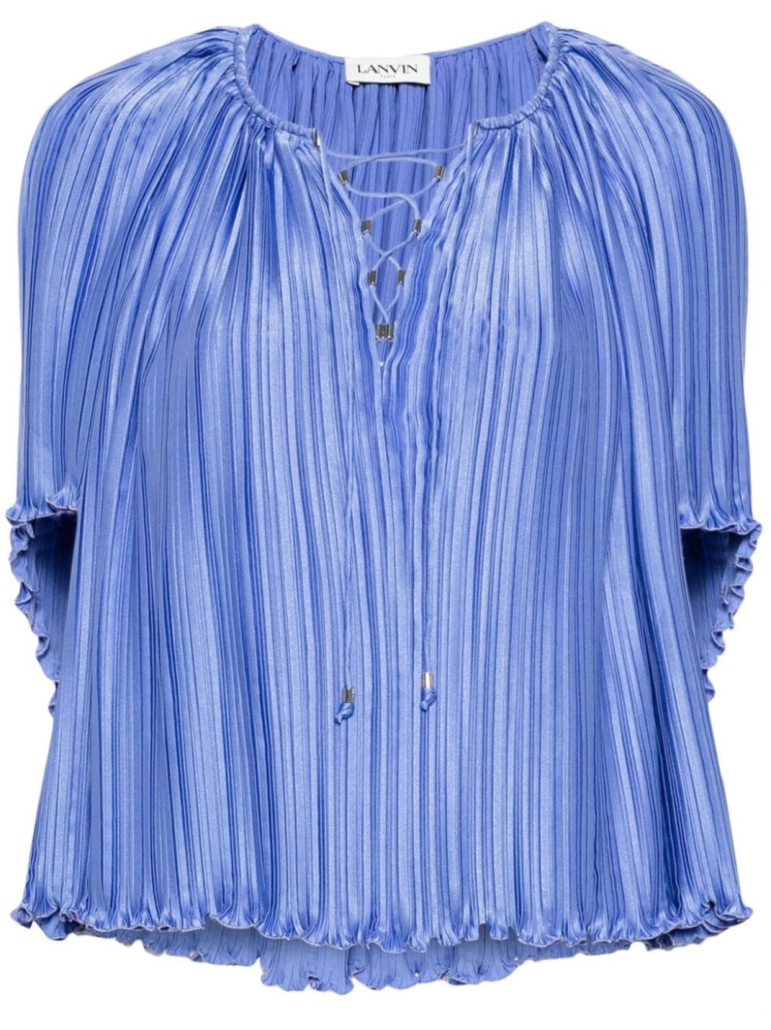 

Плиссированная блузка Lanvin с шармезом, фиолетовый