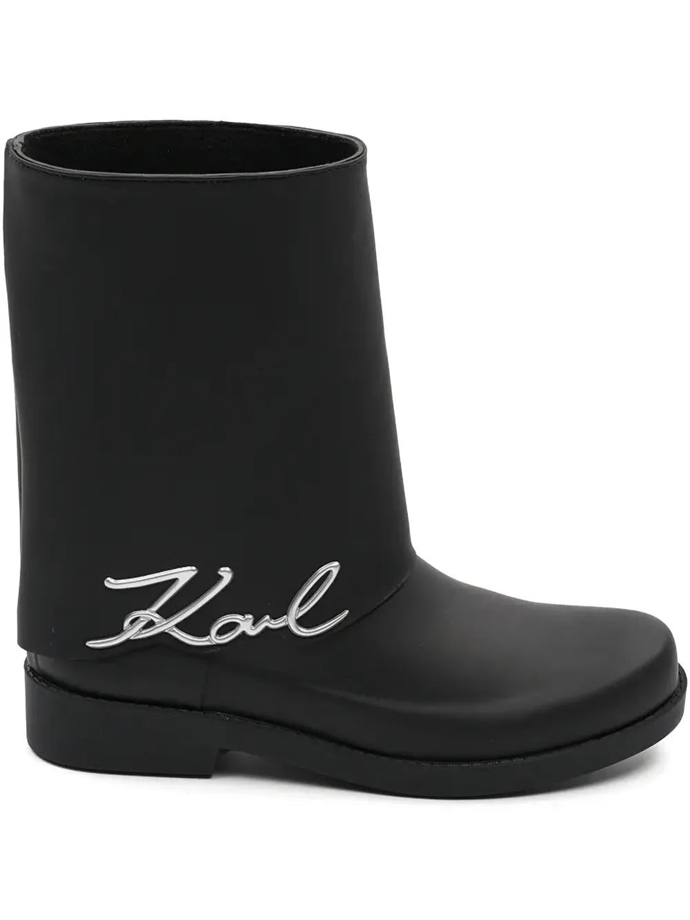 Резиновые сапоги с логотипом KARL LAGERFELD, черный
