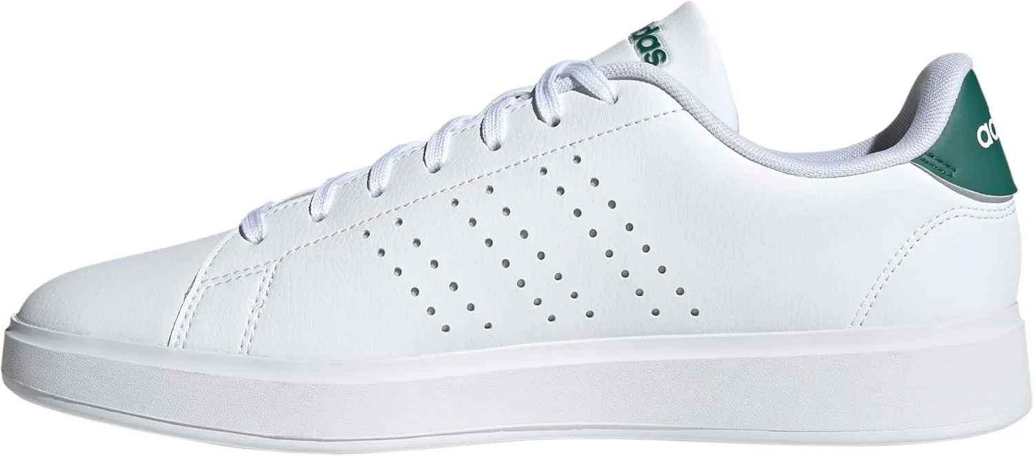 Мужские кроссовки Adidas Advantage 2.0, белый/черный/зеленый — фото 3