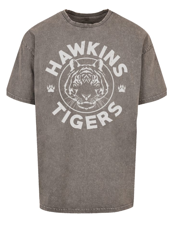 

Футболка оверсайз Очень странные дела Хокинс Серый тигр Netflix в цвете Асфальт F4NT4STIC