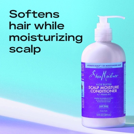 Кондиционер для волос SheaMoisture Scalp Moisture с Aloe Butter & Vitamin B3 for Moisturized Hair — фото 3