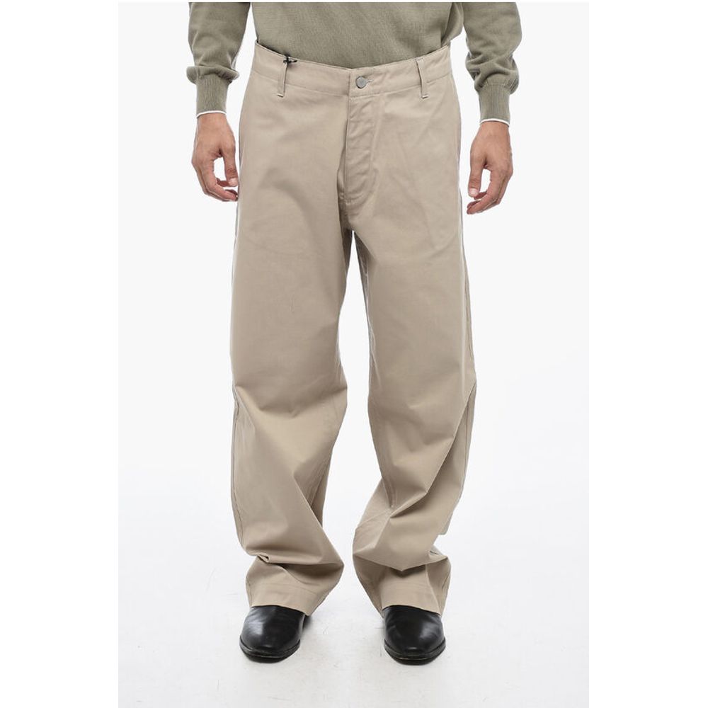 

Широкие брюки из эластичного хлопка EMPORIO Armani, Beige