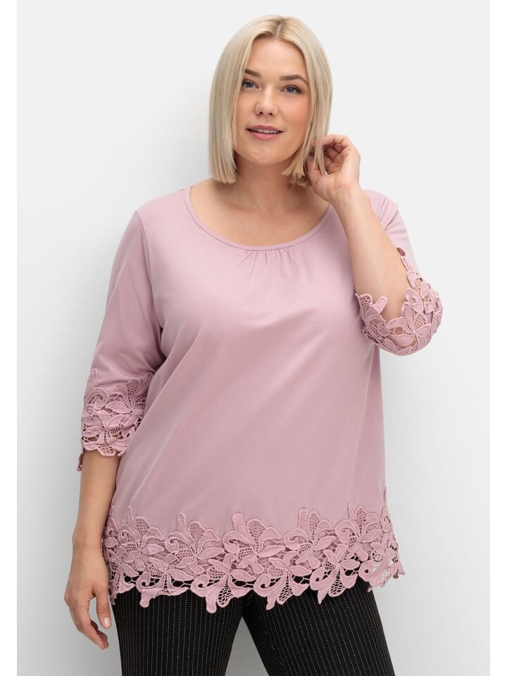

Футболка sheego 3/4-Arm-Shirt, цвет mauve