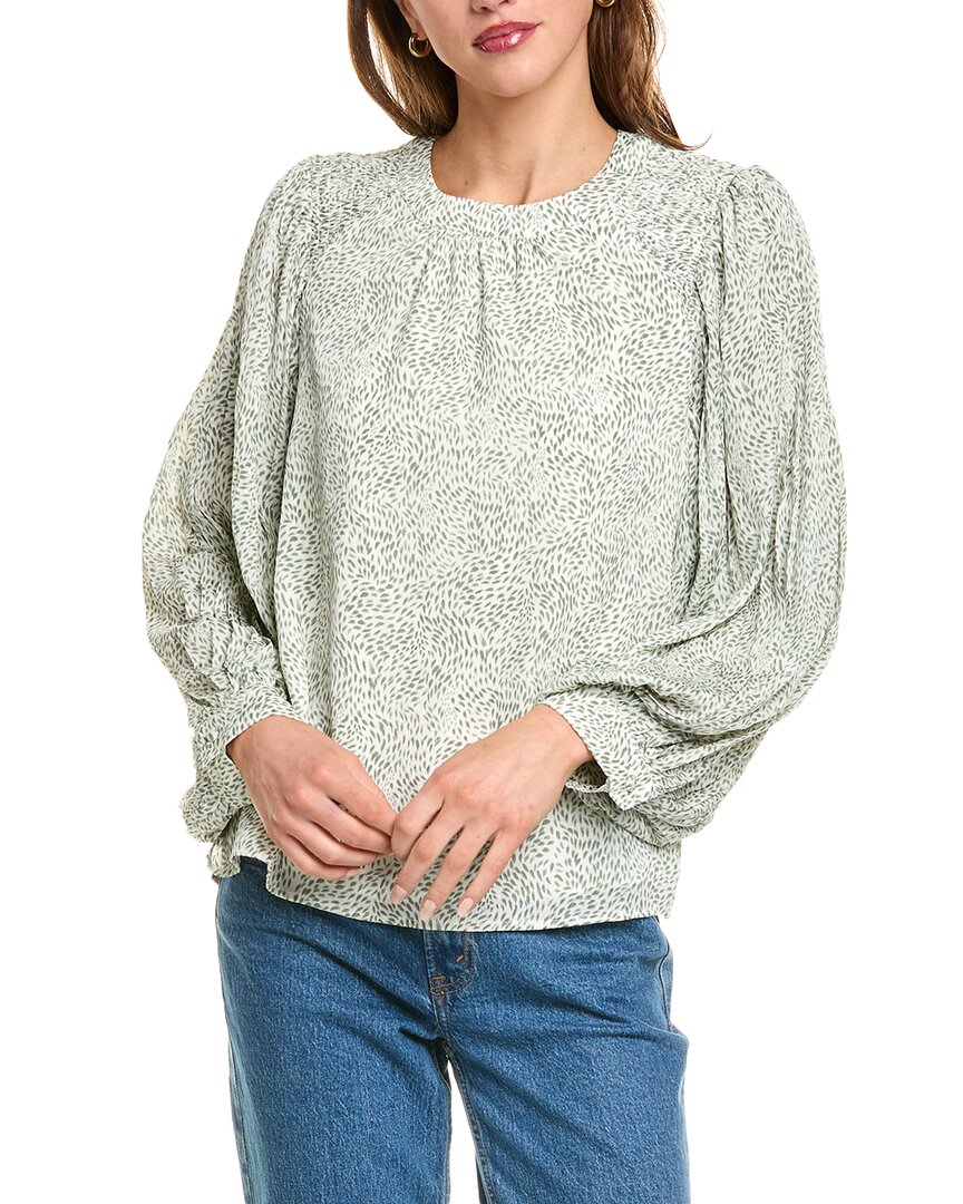 

Винс Камуто Блузка со сборкой на плече Vince Camuto, зеленый