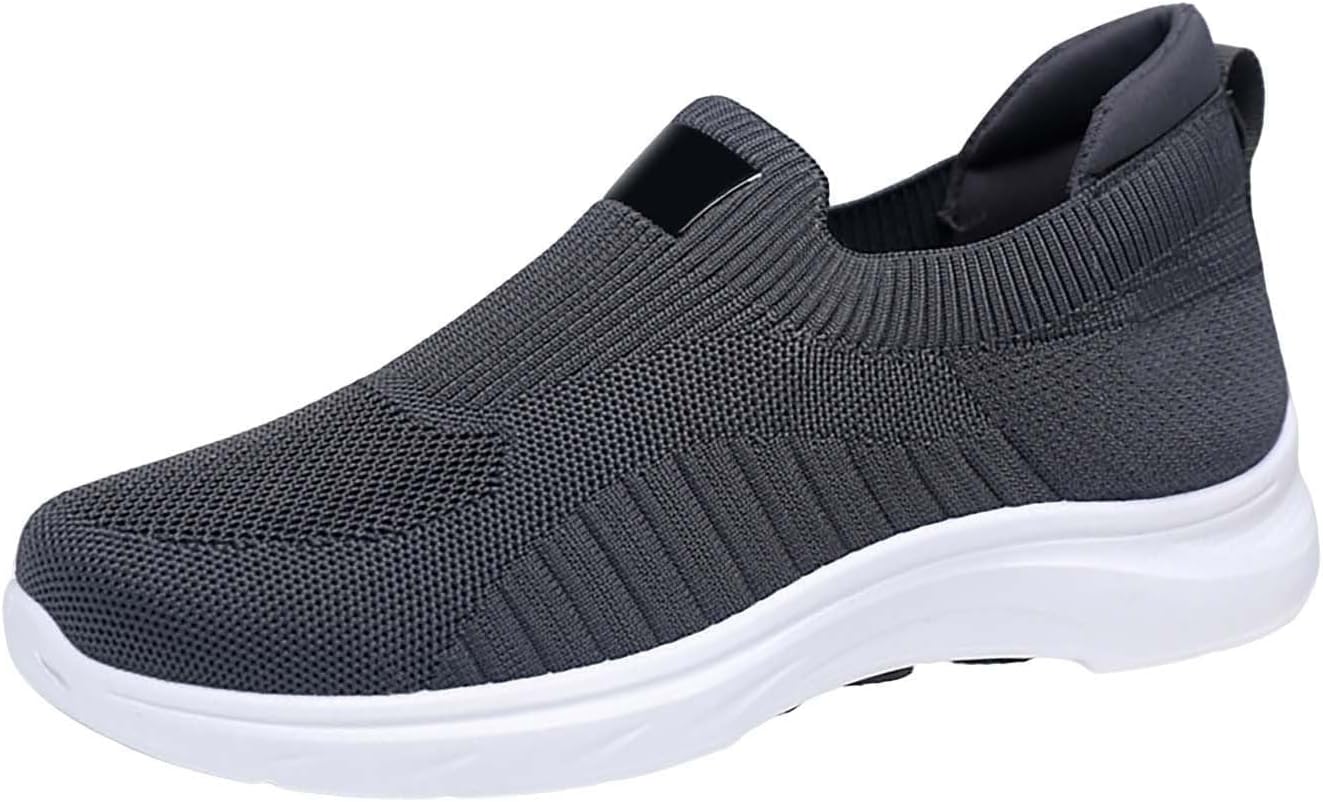 

Мужские дышащие повседневные кроссовки из сетки, легкие и удобные, для ходьбы, с эластичной подошвой, лоферы на каждый день Generic, серый