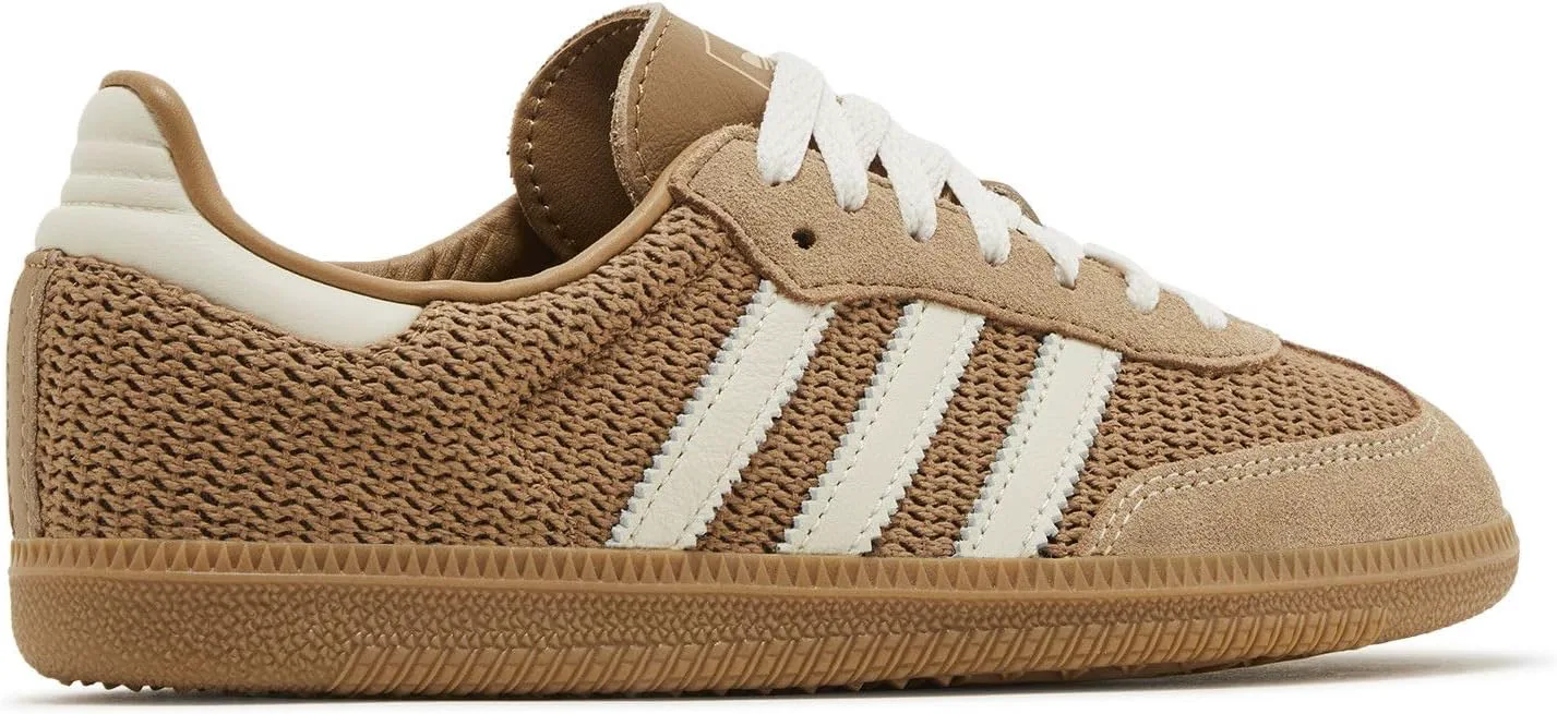 Мужские кроссовки Adidas Samba, белый/коричневый — фото 4