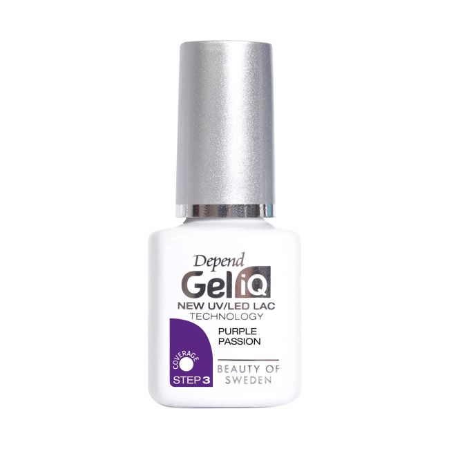 

Гель-Лак для ногтей Gel iq uv/led Depend, цвет purple passion, 5 мл