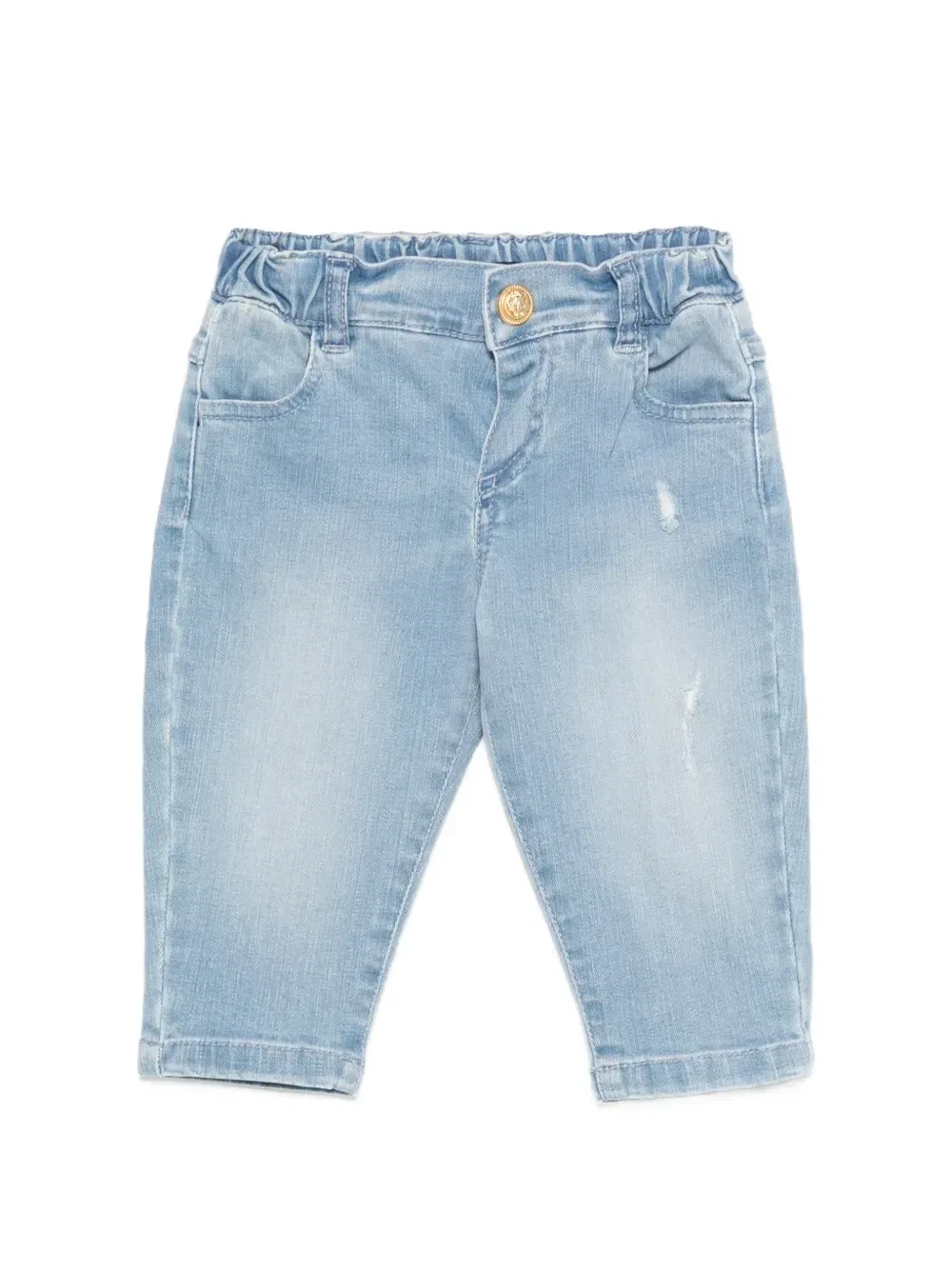 Джинсы с потертостями Balmain Kids, синий