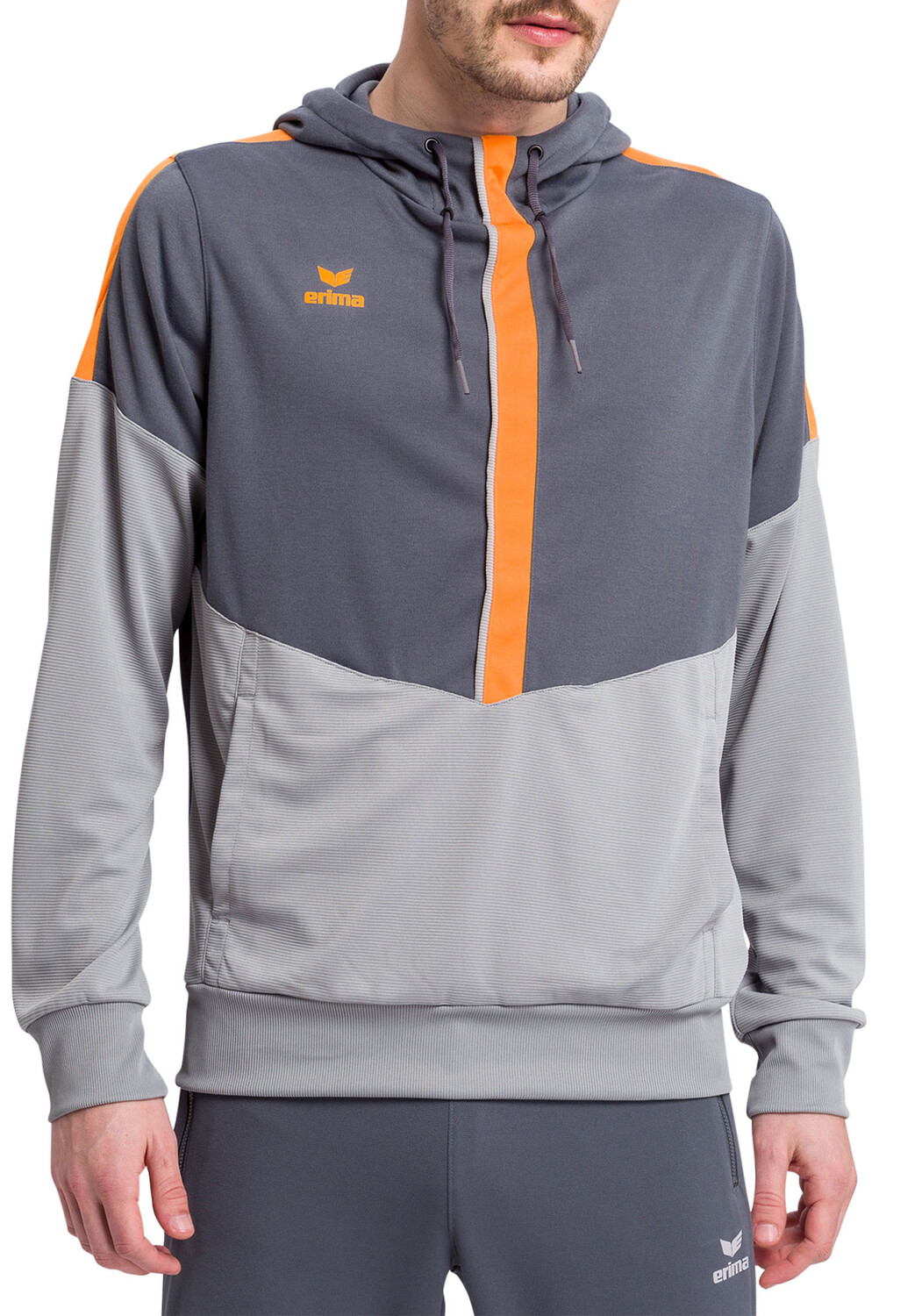 

Толстовка erima Squad Kapuzensweat, цвет slate grey/monument grey/new orange
