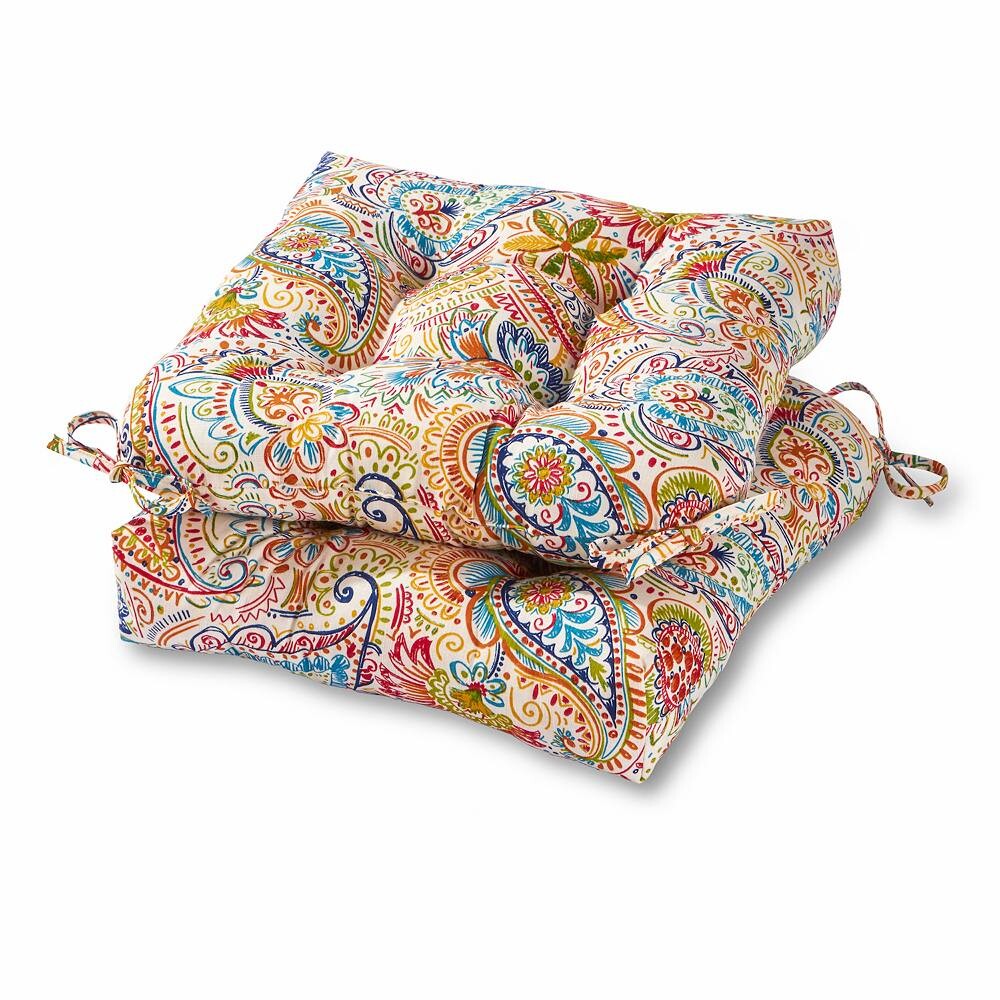 

Greendale Home Fashions 20-дюймовый набор подушек для уличного стула из 2 предметов, цвет Jamboree