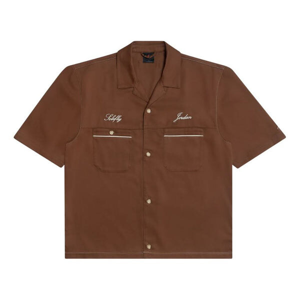 

Рубашка x solefly barista shirt 'baroque brown' Air Jordan, мультиколор