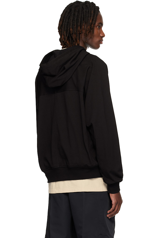 Ветровка с капюшоном из плотной трикотажной ткани Temple Rick Owens, черный — фото 3