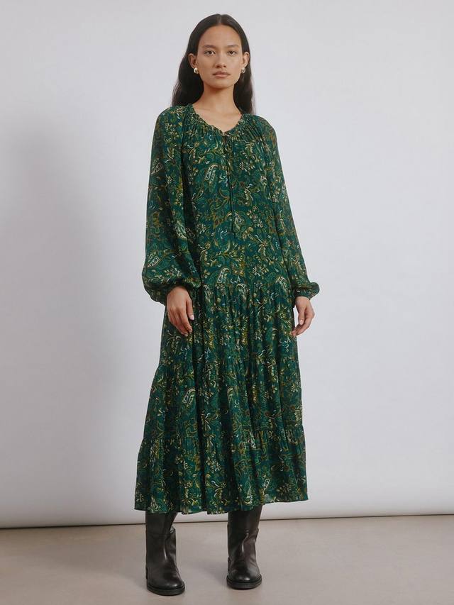 

Платье макси с пайетками и галстуком на шее Albaray, Green