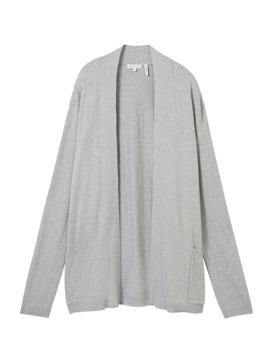 

Вязаный кардиган TOM TAILOR Knit Cardigan, серый