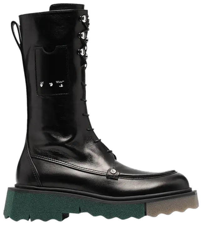 Ботинки Off-White Wmns Sponge Combat Boot 'Black', черный