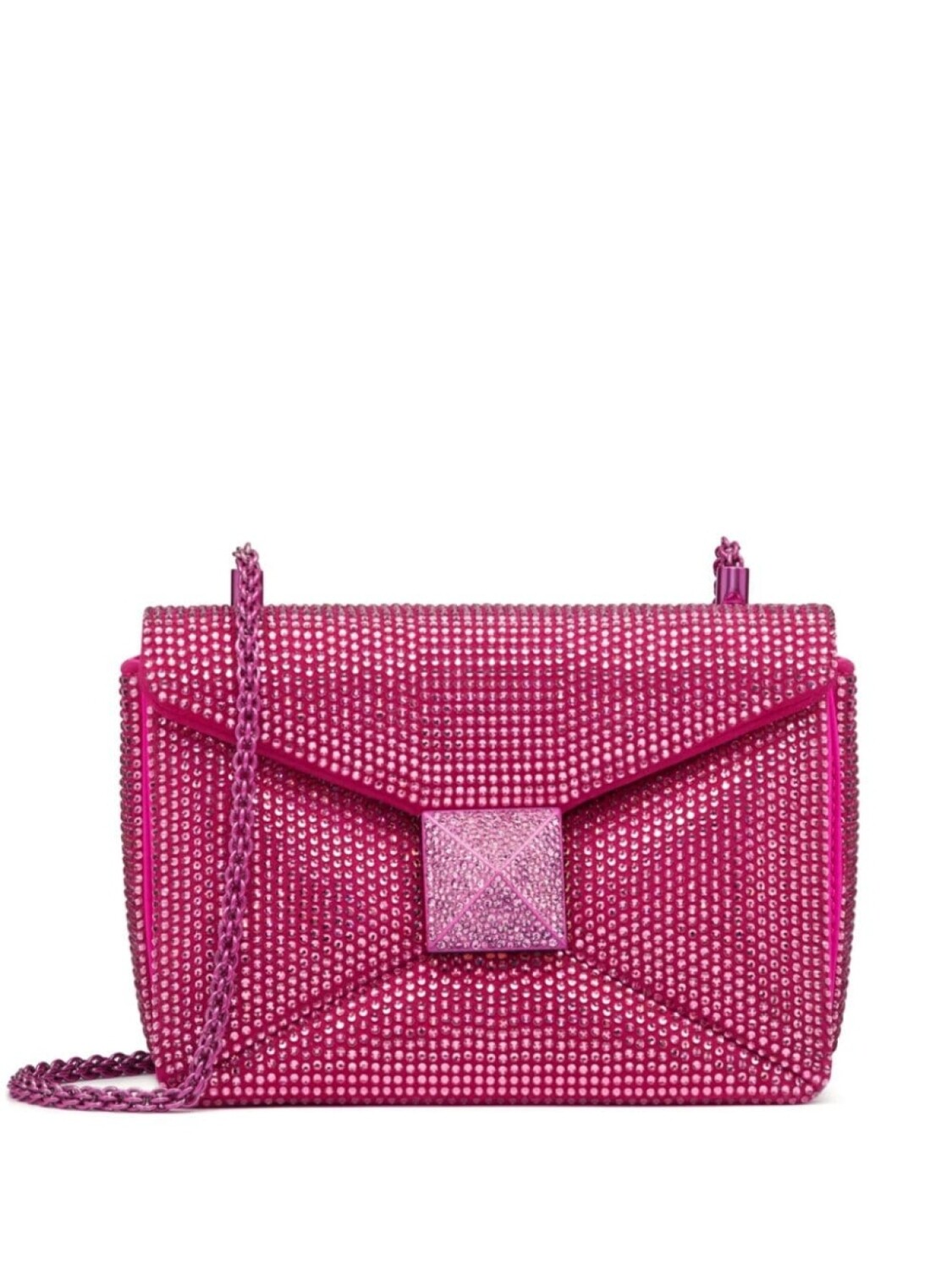

Valentino Garavani маленькая сумка One Stud с кристаллами, розовый