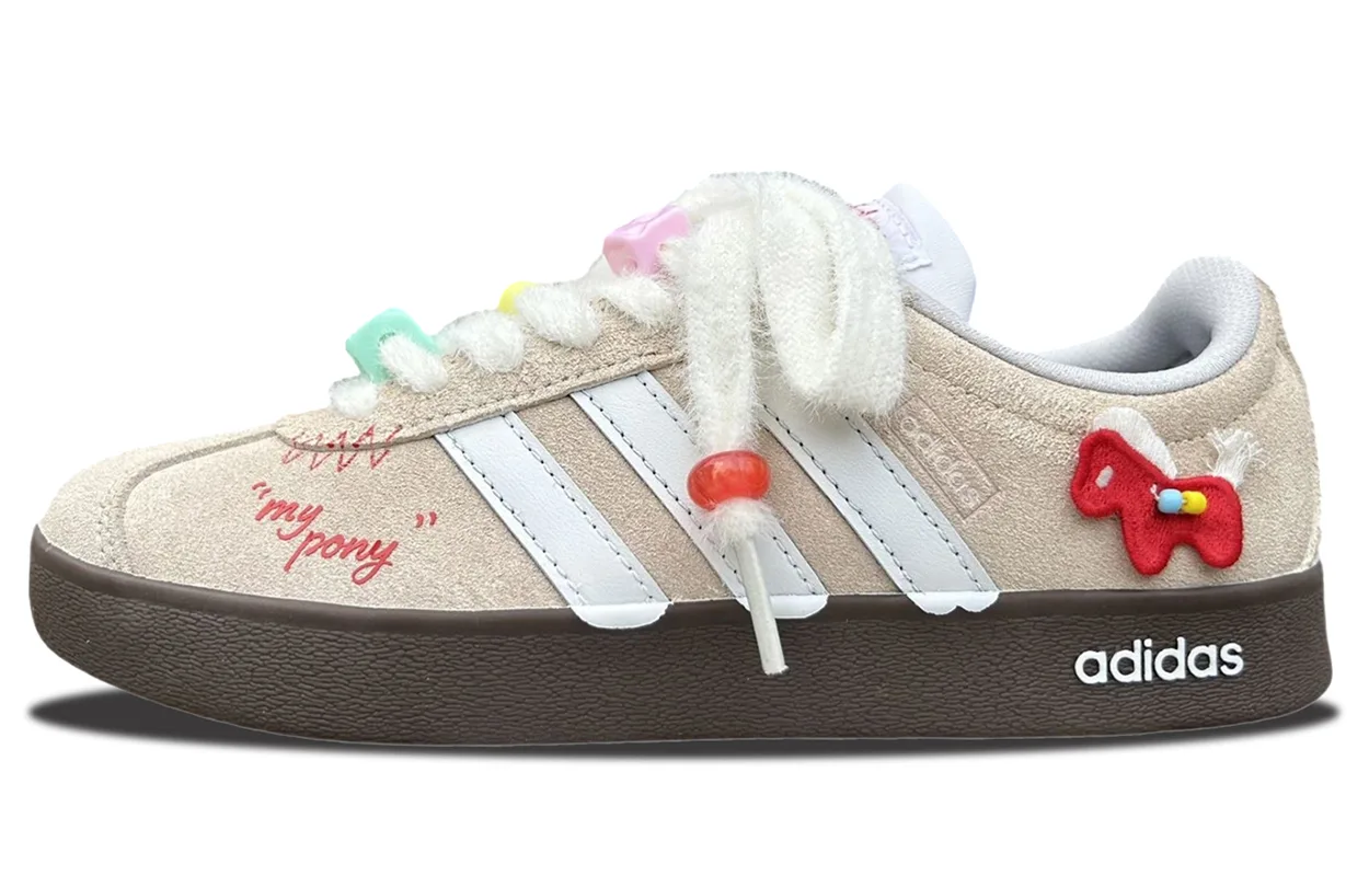 Adidas Vl Court Classic легкие и дышащие низкие немецкие армейские кроссовки Unisex Beige