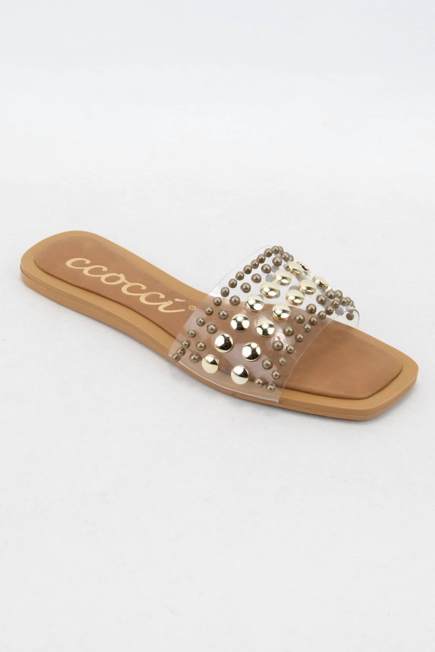 Женские сандалии Chrissy Square Toe, прозрачные CCOCCI, цвет clear