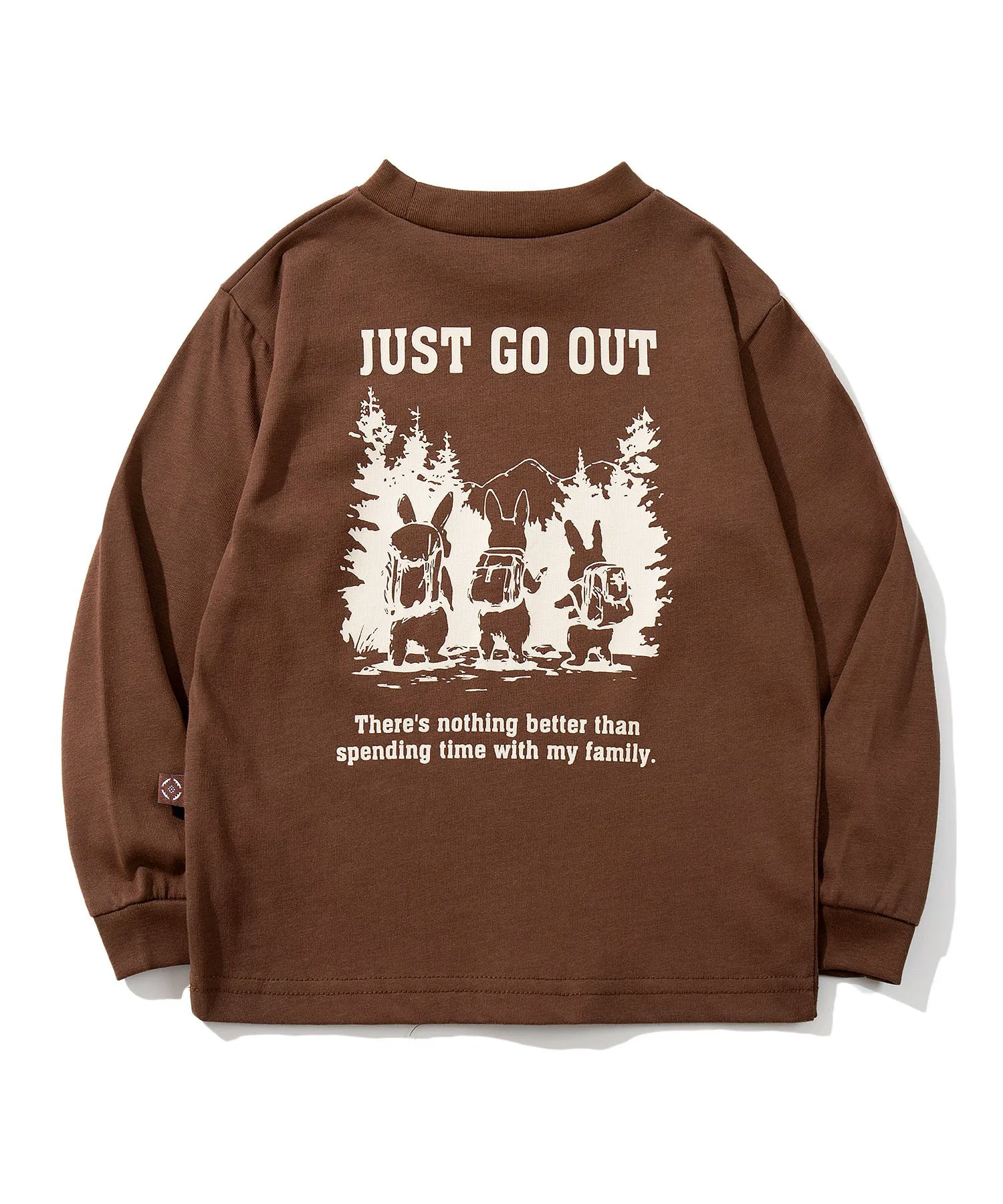 Детская футболка с длинными рукавами S'more/Just Go Out S'More, brown — фото 3