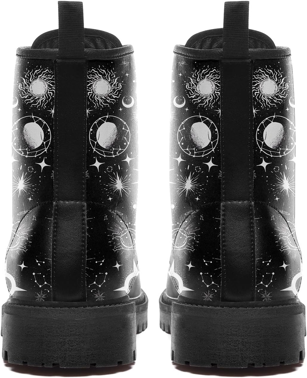 Женские ботильоны Sun and Moon Fashion, мужские платформенные кожаные ботинки с шнуровкой, подарочные зимние и осенние платьевые ботинки Awsole, белый/черный — фото 4
