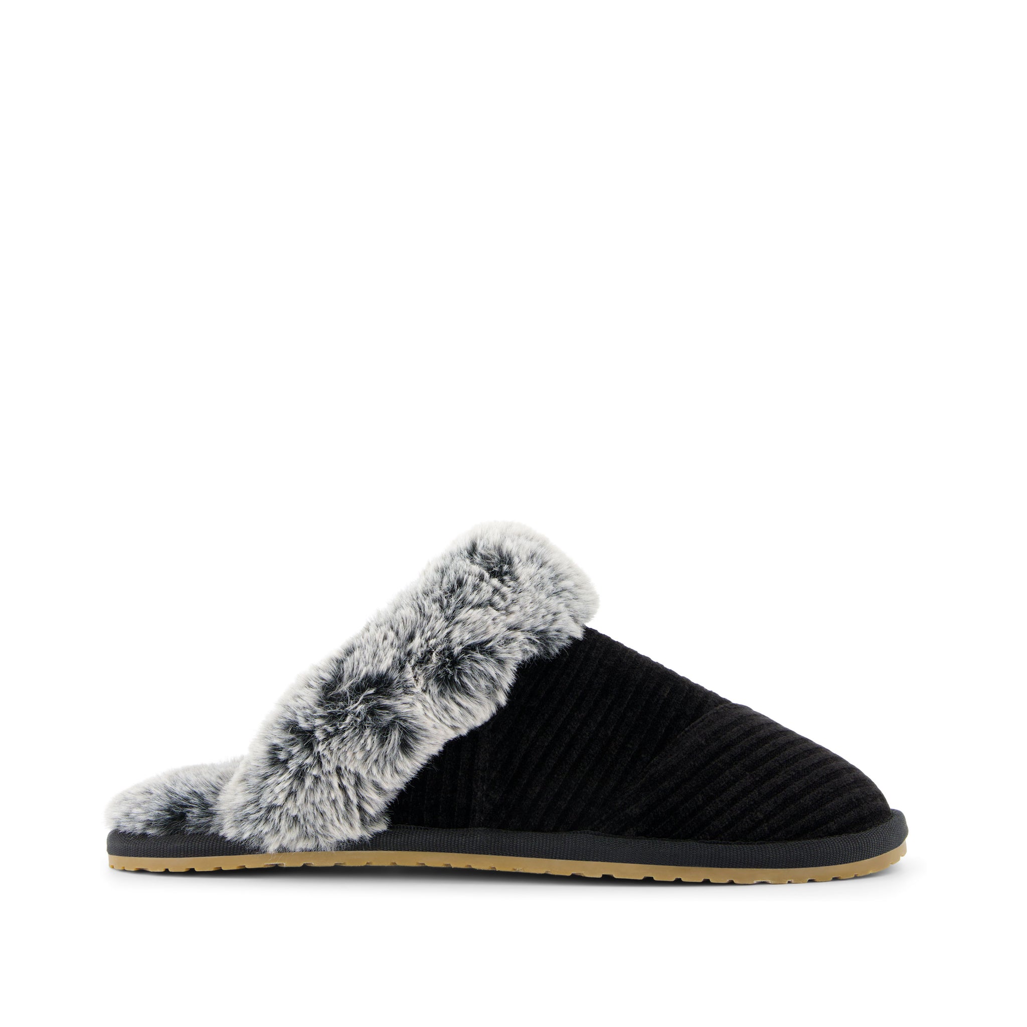 Уютные вязаные тапочки Valerie Black Rib TOMS Shoes