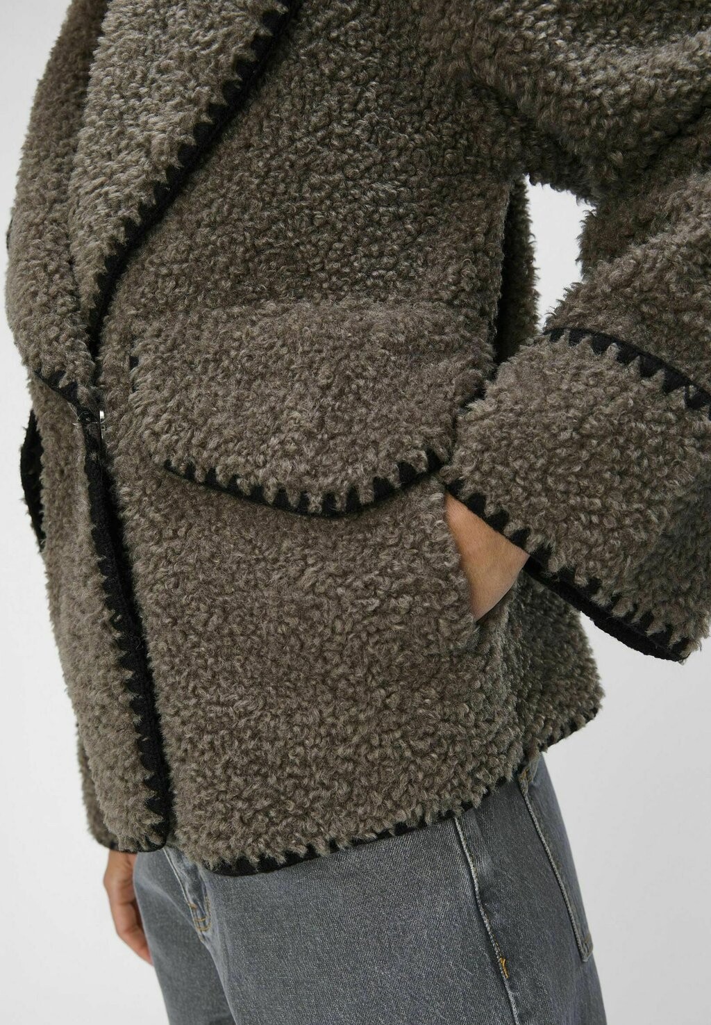 

Флисовая куртка Object, оливковый