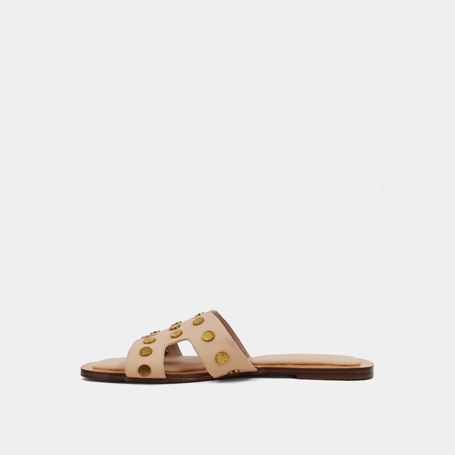 Женские сандалии Donatella в бежевом цвете SHU SHOP