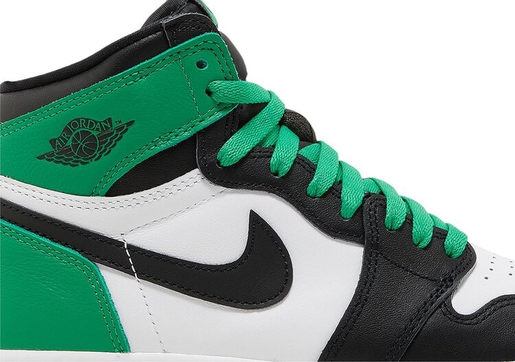 Кроссовки Air Jordan 1 Retro High OG GS 'Lucky Green', зеленый — фото 2