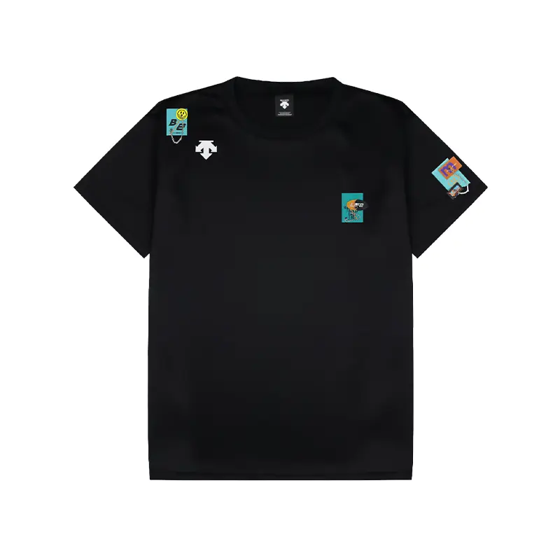 

DESCENTE Футболка унисекс черная, Черный, DESCENTE Футболка унисекс черная