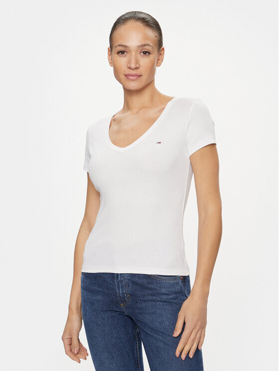 

Футболка узкого кроя Tommy Jeans, белый